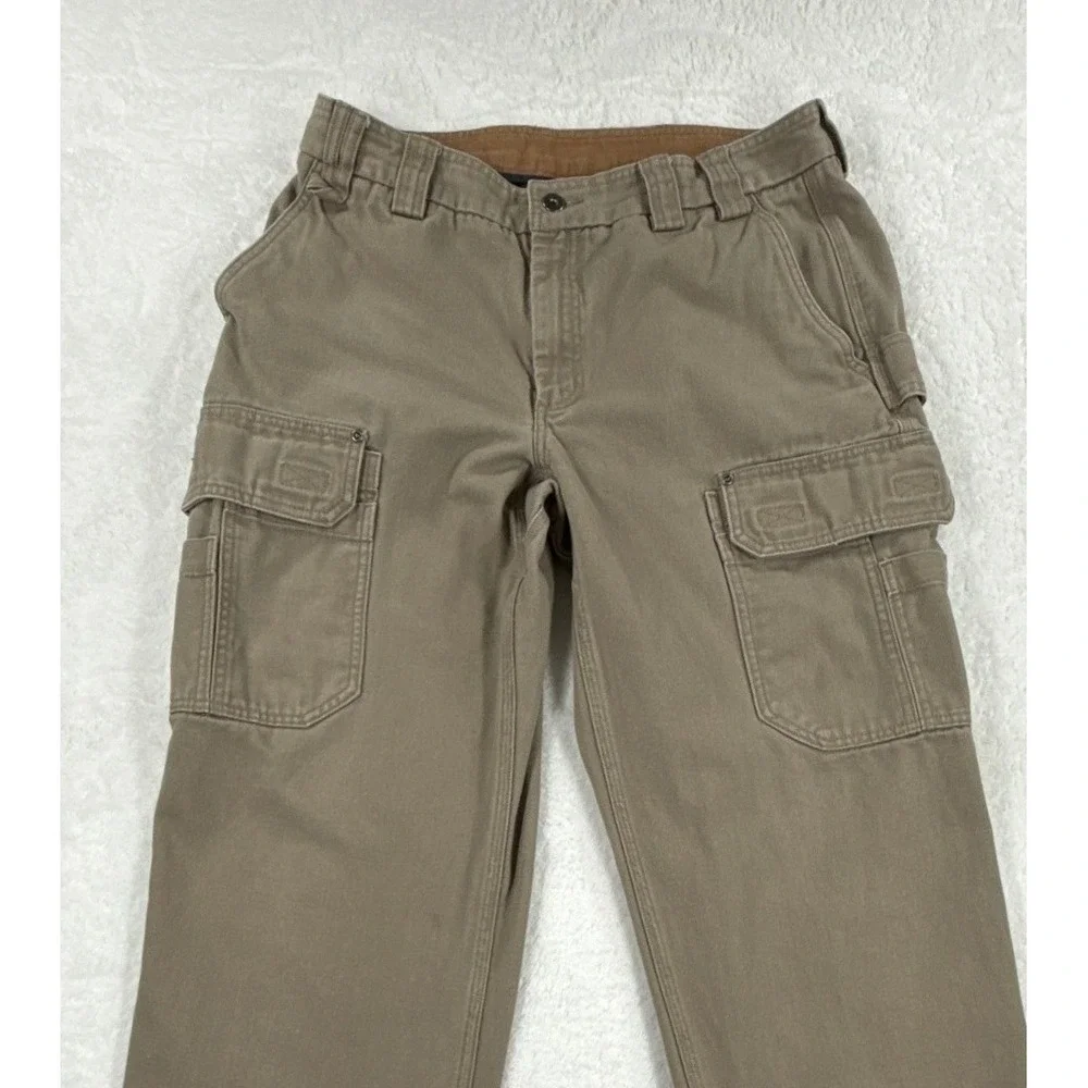 Duluth Trading Cargo Pants Mens 36 Brown Canvas Workwear Utility